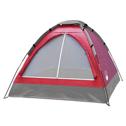 2-Person Tent, Dome Tents for Camping with Carry Bag by Wakeman Outdoors (Camping Gear for Hiking, Backpacking, and Traveling) - RED , 6.25? x 4.80? x 3.50?