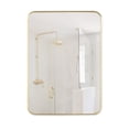 thumbnail image 1 of Mirrorize Canada Rounded Rectangle Gold Bathroom Framed Decorative Wall Mirror (27.5 in. H x 19.7 in. W), 1 of 9