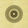 thumbnail image 1 of Ahgly Company Tapis d'Intérieur Lavable en Machine Carré Transitionnel Jaune Soleil, 5 Pieds Carré, 1 of 7