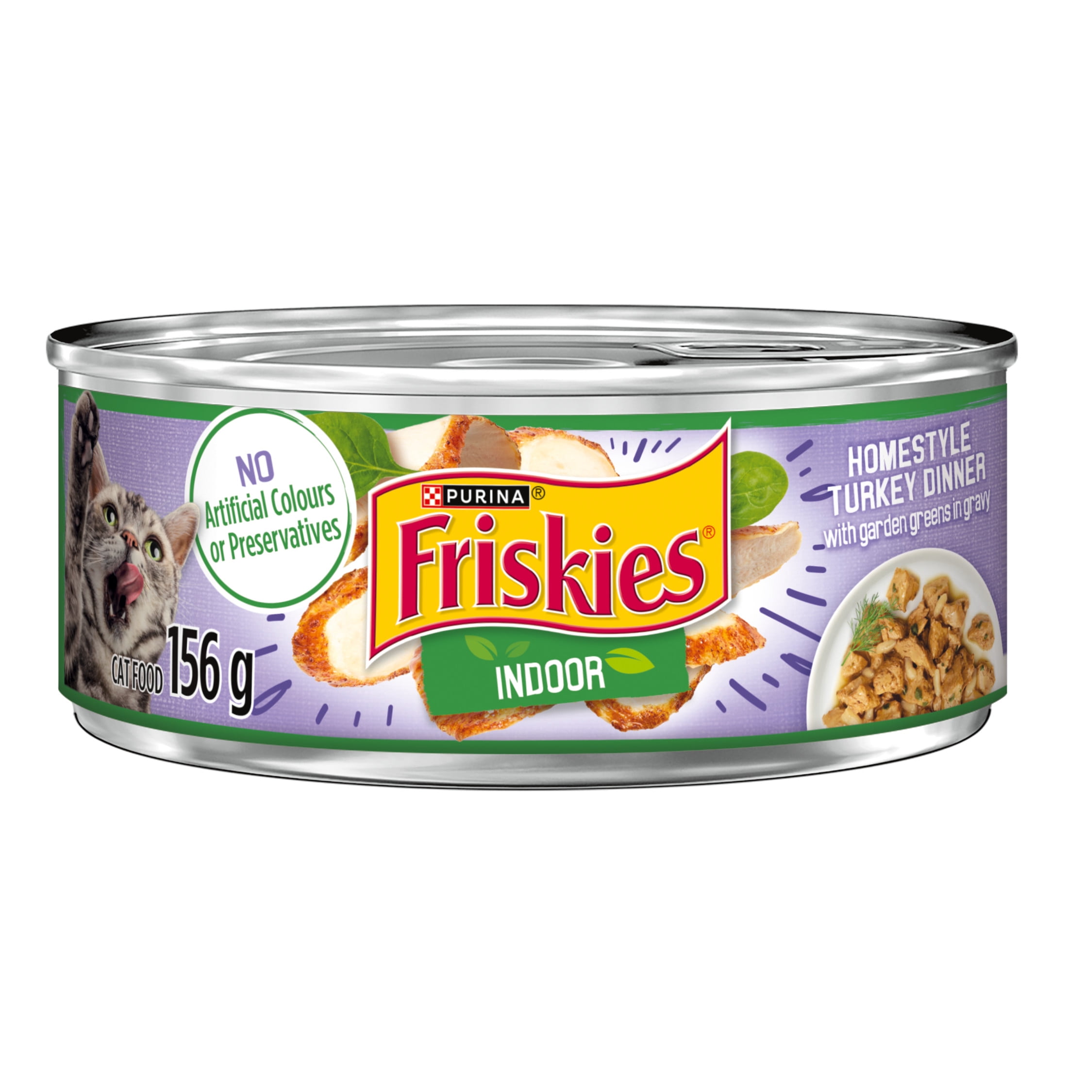 Friskies Indoor Gravy Turkey Dinner Wet Cat Food 156g