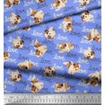 thumbnail image 3 of Soimoi Poly Georgette Fabric Love Text & Puppies Dog Print Sewing Fabric Yard 42 Inch Wide, 3 of 3