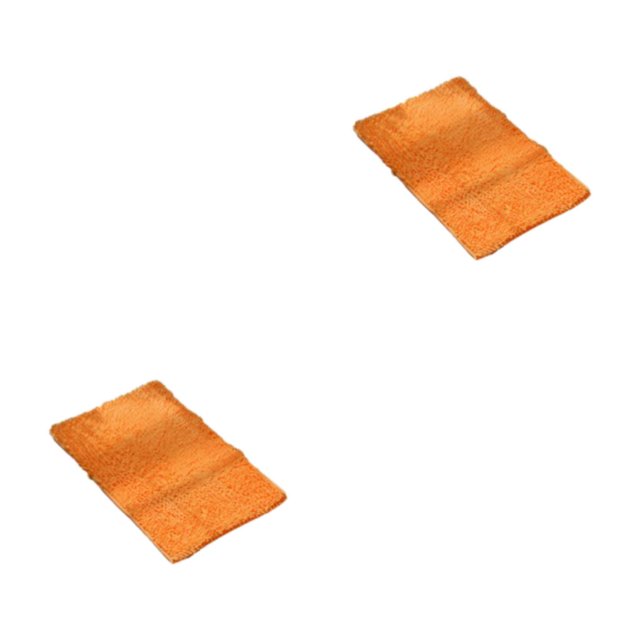 Baohd Water Absorbent Floor Mat - Exquisite Crafted Anti-slid Bottom Safe Strong Water Absorption Orange 40cm*60cm 2Set