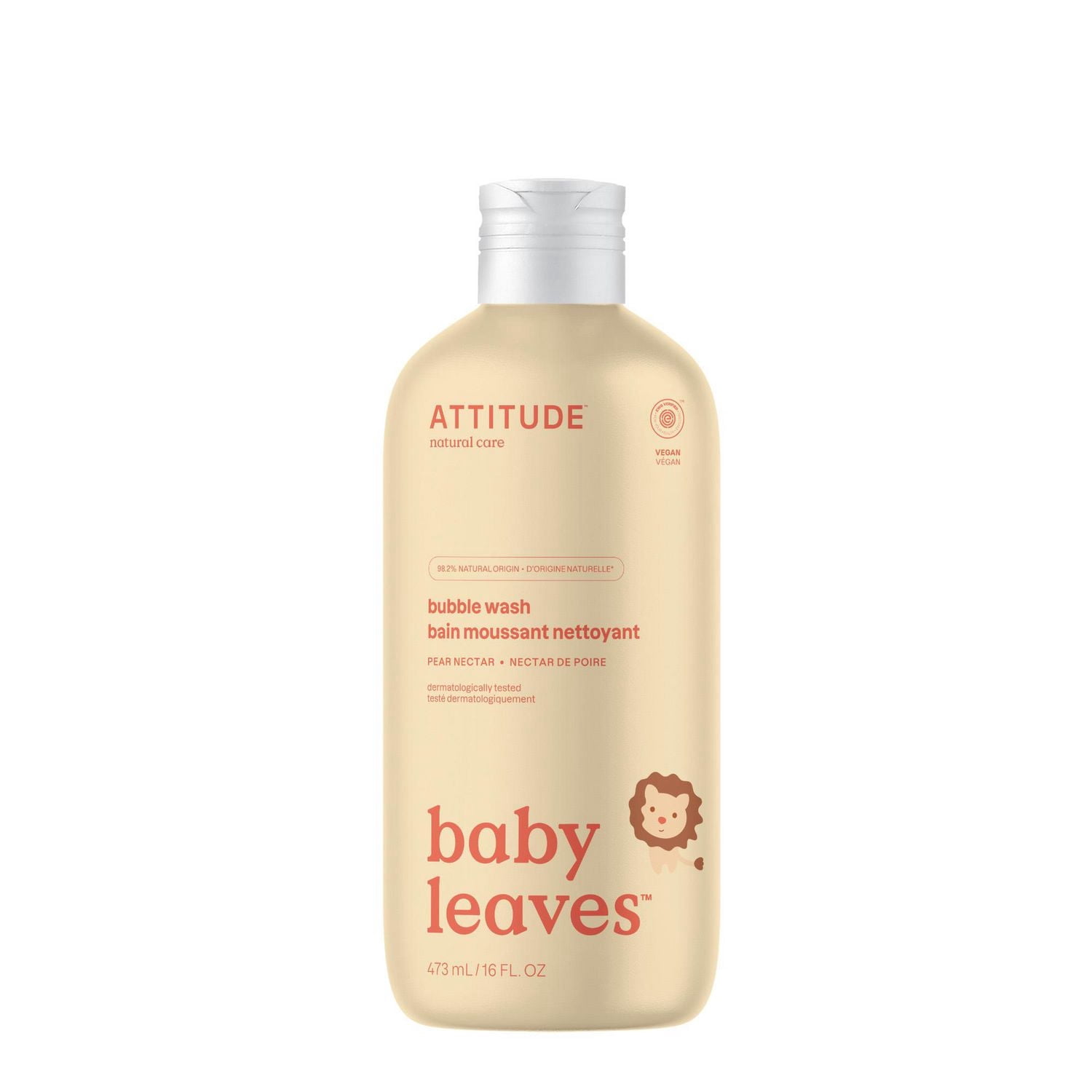 ATTITUDE baby leaves, Bubble Wash, Pear Nectar, 473 mL