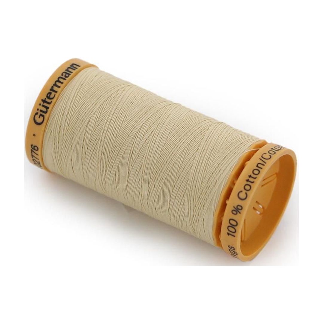 GÜTERMANN Cotton 50wt Thread, 250 m (273.4 yd), Black, Strong & Lustrous for Sewing