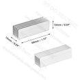 thumbnail image 2 of 50x15x15mm Without or With Thermal Pad Electronic Radiators Heatsink for GPU IC LED Chip Cooling Silver With Pad 2pcs, 2 of 5