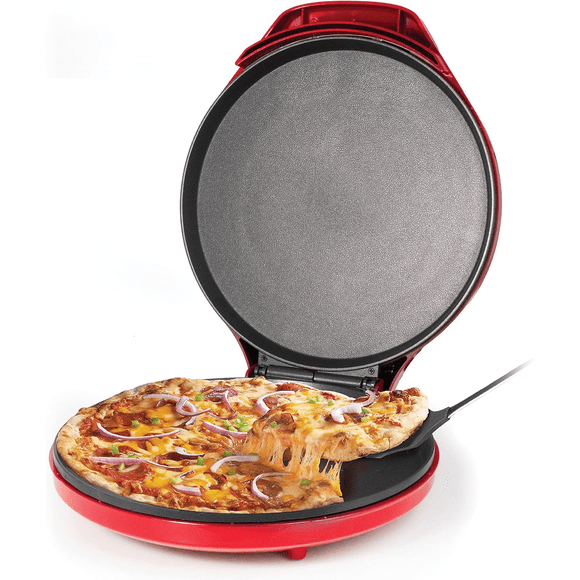 Remis à Neuf Betty Crocker BC-2958CR Machine à Pizza de Comptoir, 1440 Watts, Rouge