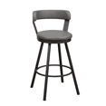 thumbnail image 3 of Lexicon Appert Metal Swivel Pub Height Chair in Mottled Silver/Gray (Set of 2), 3 of 8