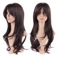thumbnail image 1 of MesaSe Perruque Synthétique Longue Bouclée avec Frange Cheveux Courts Perruques Résistantes à la Chaleur Perruque Complète pour Femmes Blond Mèches, 1 of 4