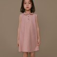 thumbnail image 1 of Été Nouveau Rétro Enfants Fille Robe Enfants Coton Casual Manches Robes Mode Plaid Vêtements pour Enfants, 1 of 6