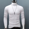 thumbnail image 1 of Winter Warm Men Mock Neck Basic Plain T-Shirt Blouse Pullover Long Sleeve Top, 1 of 6