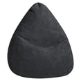 thumbnail image 1 of Gouchee Home Alfa Black Bean Bag Chair – Soft Velour Polyester Fabric with Polystyrene Bead Filling, Suitable for Adults and Teens, Lightweight & Portable Seating for Dorm or Living Room, 1 of 7