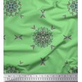 thumbnail image 1 of Soimoi Poly Georgette Fabric Leaves & Mandala Decorative Fabric Prints by Yard 52 Inch Wide, 1 of 3