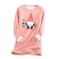 thumbnail image 1 of Hauts de Mode pour Femmes Mode Décontractée Automne Hiver Plus Polaire Chaude Imprimé de Noël pour Femmes, 1 of 5