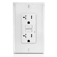 thumbnail image 1 of GFCI Outlet 20A, GFI Electrical Receptacle with LED Indicator, 20A Tamper- Ground Fault Circuit Interrupter, 1 of 8
