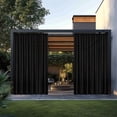 thumbnail image 1 of Uscallm Rideaux Imperméables pour Gazebo Extérieur en Polyester, Rideaux de Patio Résistants à la Pluie pour Pergola, Rideaux de Pluie Passant sur la Tringle, Déco Extérieure Élégante, 1 of 6