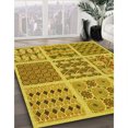 thumbnail image 3 of Ahgly Company Tapis d'Intérieur Lavables en Machine, Carrés Transitionnels Brun Bisque Foncé, 8' Carré, 3 of 7