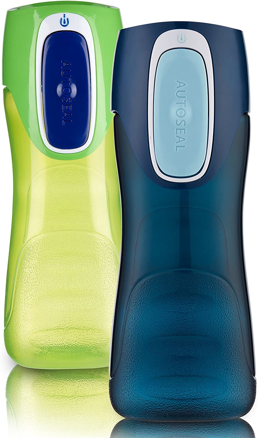 Kartokner Autoseal Trekker Kids Water Bottle, 2-Pack, Granny Smith & Nautical