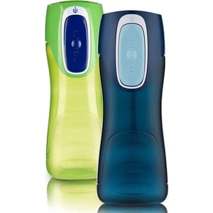 Kartokner Autoseal Trekker Kids Water Bottle, 2-Pack, Granny Smith & Nautical