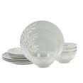 thumbnail image 2 of Mainstays Emelie Green 12-Piece Stoneware Dinnerware Set, 2 of 13