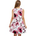 thumbnail image 4 of Ovzne Robes d'Été pour Femmes Robe de Plage Robe Décontractée pour Femmes Grande Taille Sans Manches à Col Rond Courte Robe Fleurie Robe Maxi Grande Taille Liquidation, 4 of 5