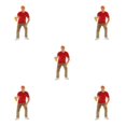 thumbnail image 2 of Wweixi Figurine Diorama 1/87 Personnages en Résine Train Disposition Garçon Rouge 5Ensemble, 2 of 6