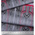 thumbnail image 3 of Soimoi Gray Poly Georgette Fabric Umbrella & Wild Animal Skin Print Fabric by The Yard 42 Inch Wide, 3 of 3