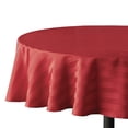 thumbnail image 1 of Hometrends Microfiber Stripe Tablecloth 70" Round, Red, 1 of 6