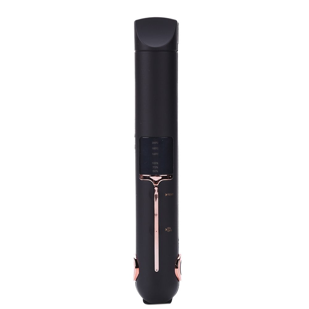 Cordless Hair Straightener Curler Fast Heating Thermal Flat Iron (Pink)