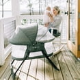 thumbnail image 2 of Baby Delight Slumber Deluxe Portable Rocking Bassinet, Charcoal Tweed, 2 of 7