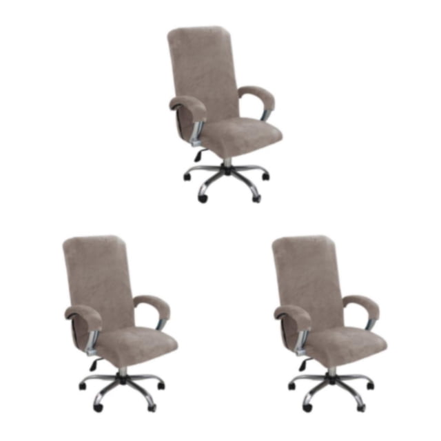 VONKY 3pack/lot Chair Cover Thickened And Anti-Skid Stay Securely In Place For Added Dust-proof Polyester brownness L 3Set