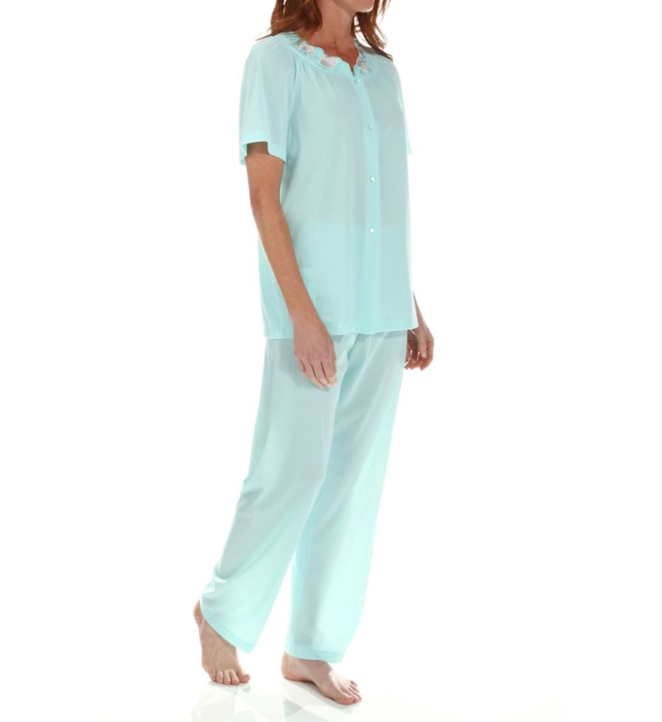 Women's Shadowline 76280 Petals Pajama Set (SeaFoam L)