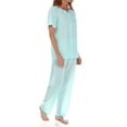 thumbnail image 1 of Ensemble de Pyjama à Pétales Shadowline 76280 pour Femmes (Écume de Mer 2X), 1 of 4