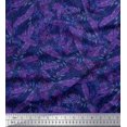thumbnail image 1 of Soimoi Velvet Fabric Palm Leaves Print Sewing Fabric Yard 58 Inch Wide, 1 of 3