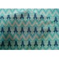 thumbnail image 4 of oneOone Coton Soie Tissu Chevron & Tourbillon Ikat Tissu Imprimé 1 Yard 42 Inch Wide, 4 of 4