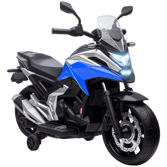 Qaba Honda Licensed 12V Electric Motorcycle with Headlights Music, Blue