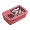 thumbnail image 2 of Yhmxh Lunch Box for Kids Kitchen Gadgets Plastic Lunch Box Fresh-keeping Box Microwave Oven Heating Sealed Thermal Insulation Bento Box Lunch Box With Tableware 1100ML Lunch Containers, 2 of 3