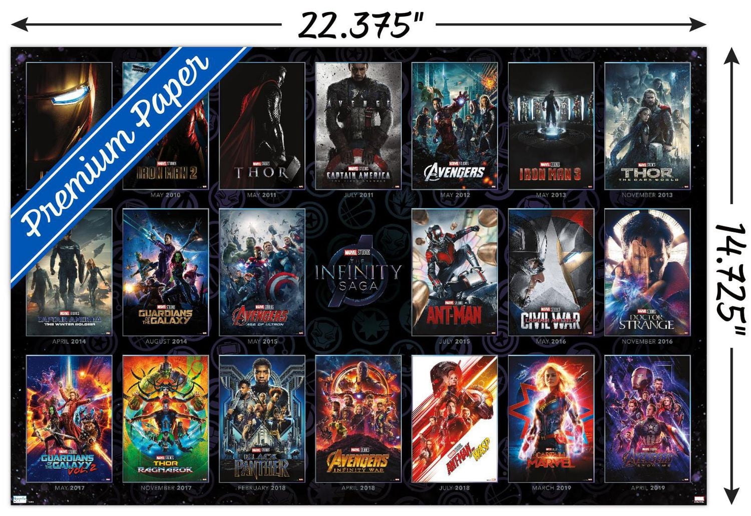 Marvel Avengers : La Saga Infinity - Grille d'une feuille
