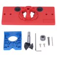thumbnail image 2 of 35mm Concealed Hinge Jig Boring Hole Drill Guide Cutter Bit Set, Hinge Hole Saw Jig Drilling Guide Cutter Bit Set Woodworking Punching Boring Locator for Cabinet Door Installation, 2 of 7