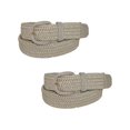 thumbnail image 1 of CTM®  Elastic Braided Belt with Covered Buckle (Pack of 2) (Men's), 1 of 3