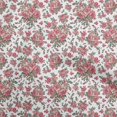 thumbnail image 1 of oneOone Rayon White Fabric Florals Craft Projects Decor Fabric Printed By The Yard 56 Inch Wide, 1 of 4