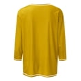 thumbnail image 5 of JIRNDf Chemises pour Femmes Hauts d'Été Tendance Manches Longues Col Rond Drôle Squelette Imprimé Coupe Ajustée T-Shirt Tunique T-Shirt pour Femmes Blouse Décontractée Jaune m, 5 of 5