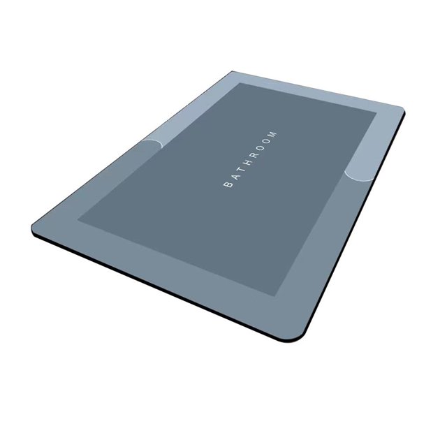 GROWTH TANK Anti Slip Shower Rug Bathroom Mats Floor Mat Carpet Non Slip Bath Tub Rugs Rectangle Blue L