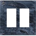 thumbnail image 1 of Nadoabtm Decorative Outlet Covers Realistic Deep Blue Marble Pattern 2 Gang Double GFCI Rocker Electrical Wall Panels Light Switch Cover Plate for living Room Home Decor, 1 of 8