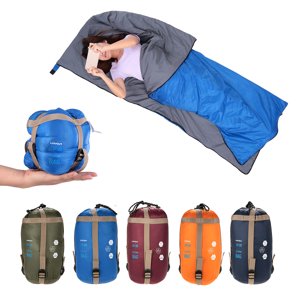LIXADA Envelope Sac de couchage Camping pour adultes en plein air Mini Plage de marche Sacs de couchage Sac de voyage ultraléger Printemps Automne