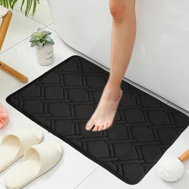 TIMIFIS Bathroom Rugs Rugs Absorbent Non-Slip Foam Machine Washable Soft Velvet Bath Mats and Slow Rebounds Thickened Floor Mat Easier to Dry for Bathroom Floor Bath Mat
