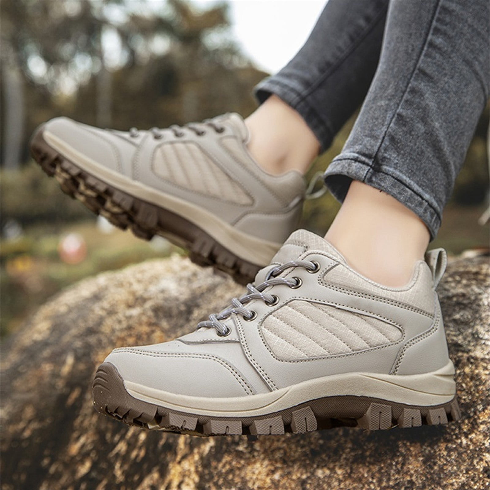 XIMIN Men Women's Hiking Boots Lightweight Breathable Non-Slip