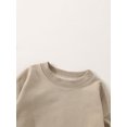 thumbnail image 4 of Faithtur Bébé Filles Garçons Romper Couleur Unie Manches Longues Col Rond Combinaisons Automne Hiver Bodys Décontractés, 4 of 8