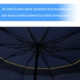 thumbnail image 4 of MesaSe Parapluie de Golf Compact Extra Surdimensionné Grand Coupe-Vent Noir, 4 of 10
