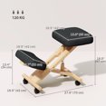 thumbnail image 3 of HOMCOM Ergonomic Kneeling Chair, Posture Desk Chair for Home Office, Black, 3 of 10