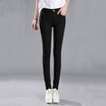 thumbnail image 4 of Kcodviy Women High Rise Jean Business Casual Pants for Women Plaid Classic Solid Color Ankle Womens Pants Casual Small Jeans Casual Regular Tight Soft Pants for Women Casual Fitting Jeans, 4 of 8